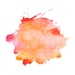 Abstract isolated colorful vector watercolor stain. Grunge element for paper design. Vector illustration