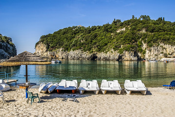 Fototapeta na wymiar sea in Corfu island in Greece