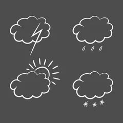 Behangcirkel Weather forecast icons. Vector. © Vector DSGNR
