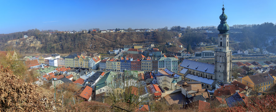 Aussicht von der Burg in Burghausen