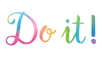 Fototapeta premium DO IT! hand lettering banner