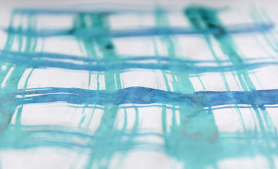 Watercolor hand drawn blue and green texture. Art background with soft blur effect.