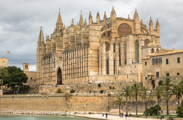 Cathedral Basilica Santa Maria of Palma de Mallorca. La Seu Spain.