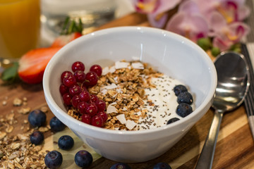 Granola with berries