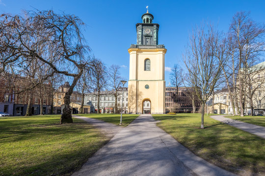 The Olai Park in Norrkoping during springtime. Norrkoping is a historic industrial town in Sweden