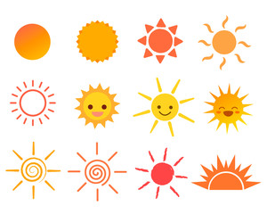 かわいい太陽のイラスト素材 - obrazy, fototapety, plakaty