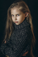 Portrait of a girl with long hair