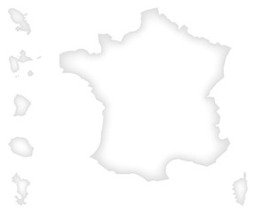France, Corse, DOM-TOM ombre