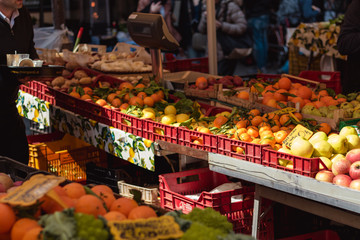 Fruit and vegetable market city