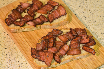 fried bacon