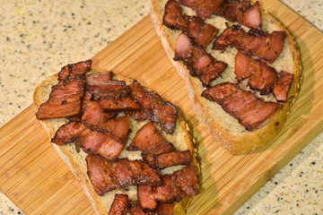 fried bacon