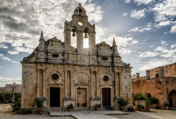 Fototapeta na wymiar Arkadi monastery at Crete island, Greece