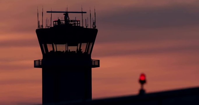 Control Tower at Dusk