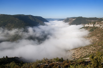 GORGES DU TARN OBSCURED BY CLOUDS