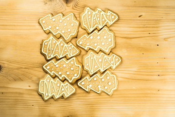 Homemade ginger cookies for Christmas and holidays