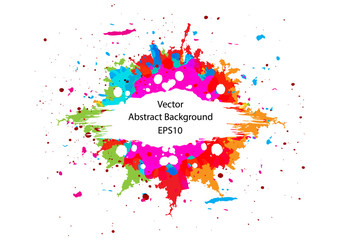 abstract vector splatter color design. illustration vector design