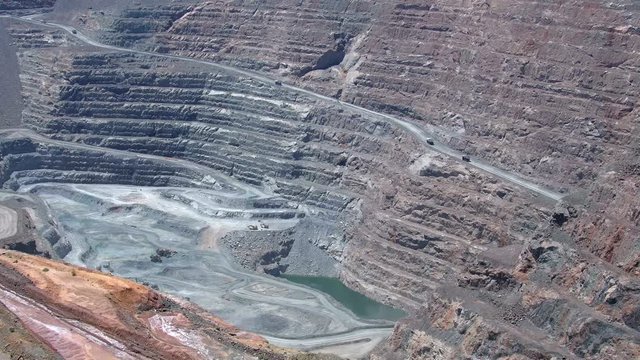 Mining Trucks in der Goldmine, Kalgoorlie Boulder, Super Pit, Western Australia, Australien