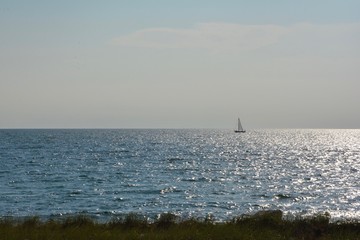 Sailboat on the sea