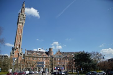 Lille town hall and its huge belfry