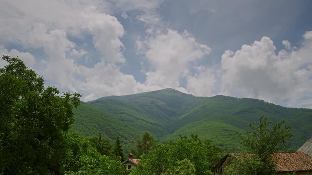 A timelapse video of an incredible green mountain.