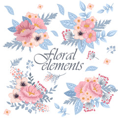 Beautiful floral design. Vector Illustration