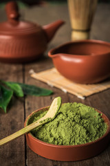 Brewing green tea powder,