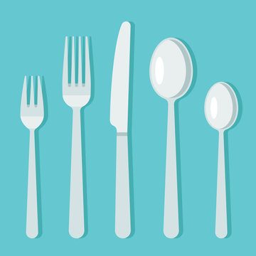Cutlery vector set