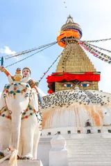Deurstickers Boudhanath Stupa in Kathmandu, Nepal © marabelo