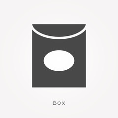 Silhouette icon box
