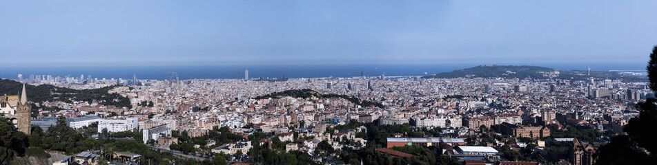 Obraz premium Panorama of the city of Barcelona,Spain