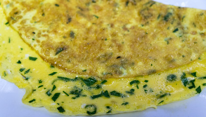 Spicy omelette detail  - 198637736