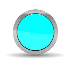 Design circle blank button, turquoise illustration vector