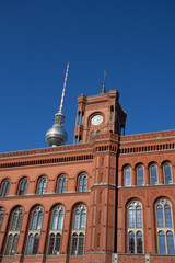 Obraz premium Berlin City Hall and TV Tower