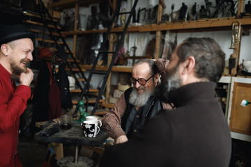 Artists in the workshop	