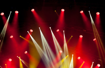 Stage lights on concert. Lighting equipment