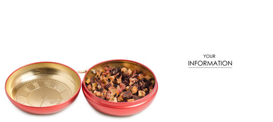 Fruit tea in a beautiful box packing pattern