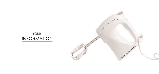 White mixer with nozzles pattern