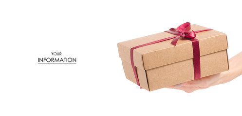 Box of gift in hands pattern