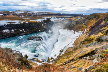 Fototapeta premium The magestic Gullfoss waterfall in Iceland