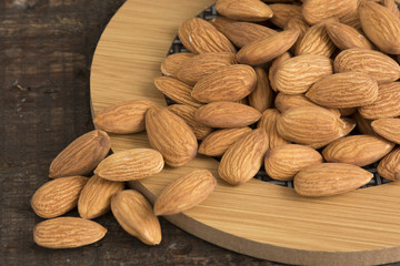 Fresh almonds, (Prunus dulcis)
