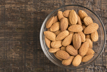 Fresh almonds, (Prunus dulcis)
