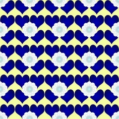 Blaue Herzen, weiße Blumen  © Barbara Gromadzki