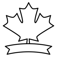 maple leaf canadian emblem banner