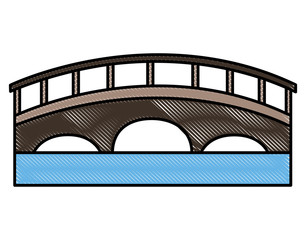 bridge architecture structure landmark image vector illustration drawing color