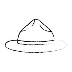 hat for men accessory old fashion vector illustration sketch
