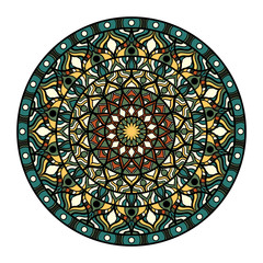Colorful mandala on a white background