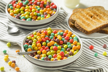 Colorful Sugar Breakfast Cereal