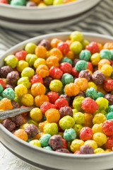 Colorful Sugar Breakfast Cereal