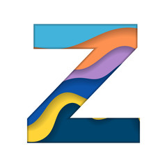 Colorful letter Z