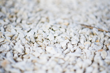 White stone wall texture and background, selective focus